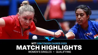 Ayhika Mukherjee vs Ivana Malobabic | WS Qual | WTT Contender Zagreb 2023