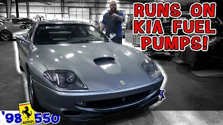 '98 Ferrari 550 has been running on Kia fuel pumps for 3 years! CAR WIZARD engineering at it best