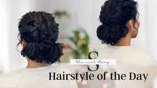 Double Roll Up Buns • Curly Hairstyle OTD