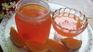 জেলিটিন ও আগার আগার পাউডার ছাড়া অরেঞ্জ জেলি রেসিপি। Orange jelly recipe without jeletin and powder.