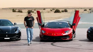 Novitec Ferrari 812 vs. Lamborghini Aventador SVJ, V12 Heaven in Dubai Desert / The Supercar Diaries