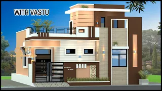 35x40 West Facing 3D House Design | 3 Room 3D House Plan | Villa Design | Gopal Architecture
