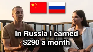 Interview with brother | Salary in Russia and China, Navalny. How do Russians feel abroad?