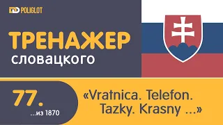 Тренажёр словацкого языка. Урок77.Vrátnica.Telefón. Ťažký. Anglicko, Angličan. Krásny....