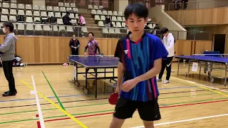 リーグ全勝中！？両ハンド型ドライブマンとの接戦！