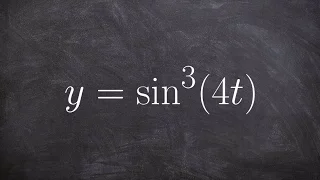 Use the chain rule with sine to take the derivative