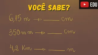 Conversão de Unidades de Medida de Comprimento - Professora Angela