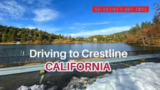 Driving to Crestline - Lake Gregory, California  Feb 14, 2021. Added more clips