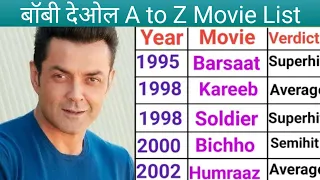 bobby deol all movies list | bobby deol hit and flop movies list | Bobby deol movies