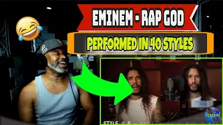 Eminem - Rap God | Performed In 40 Styles | Ten Second Songs - Producer Reaction