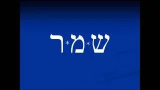 Understanding Hebrew Verb Structure I