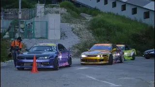 【JIDC】ナイトドリフトイベントのドローンライブ映像がかっこよすぎる件奥伊吹チャレンジクラス決勝　ドローン