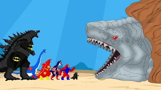 Rescue TEAM Godzilla & KONG From EVOLUTION OF MEGALODON: Who Will Win | Godzilla Cartoon Compilation