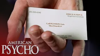 'Luis's Business Card Sets Patrick Off' Scene | American Psycho