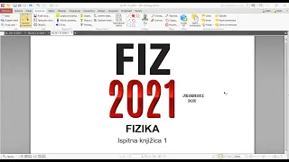 Matura 2021 - Fizika (jesenski, IK1)