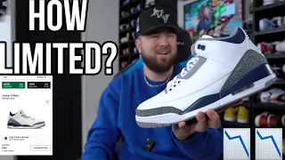 HOW LIMITED ARE THE JORDAN 3 "MIDNIGHT NAVY" REALLY? ANOTHER UNDER RETAIL PICKUP INCOMING!