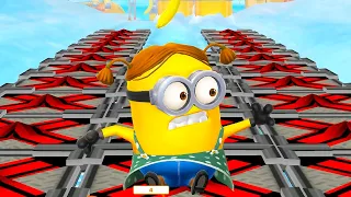 Girl Minion in lvl 540 - Fly on Gru's Rocket Mission and Red Zones ! Minion rush gameplay