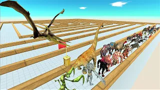 Last Survivor. Touched out, Swirl course. Pteranodon edition! | Animal Revolt Battle Simulator
