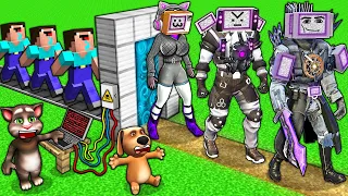 SECRET UPGRADE of TV MAN vs SKIBIDI TOILET and SPEAKER MAN TITAN & TV WOMAN in MINECRAFT animation