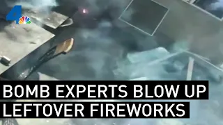 Bomb Technicians Spend Another Day Destroying Fireworks Left After Ontario Explosion | NBCLA