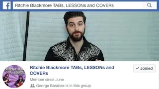 Ritchie Blackmore TABs, LESSONs and COVERs Facebook group