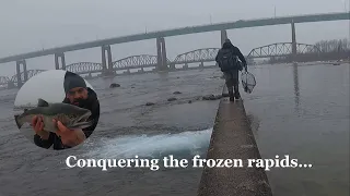 Conquering the frozen rapids…