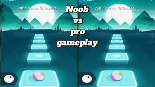Tiles hop noob vs pro gameplay. watch till end.