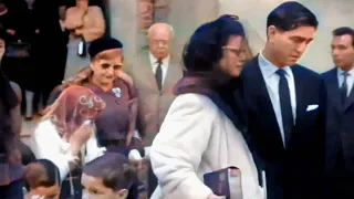 Mario Lanza's Rome funerals. in color