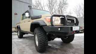 TOYOTA LAND CRUISER 79 Легендарный , надёжный, вечный. Разбираем, красим в Line-X. Тюнинг пикапа.