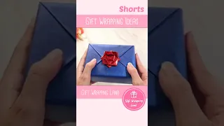 Shorts gift wrapping | how to wrap diagonally | origami rose | gift wrap ideas | Gift Wrapping Land