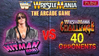 WWF WrestleMania: The Arcade Game "Royal Rumble Edition". Bret Hart vs. 40 Opponents (CPU)