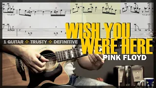 Wish You Were Here 🔶 Acoustic Guitar Cover Tab | Original Solo Lesson | BT with Vocals 🎸 PINK FLOYD