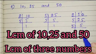 lcm of 10,25,50|| Lcm of three numbers|| LCM of 10,25 and 50 #viral #youtube #maths