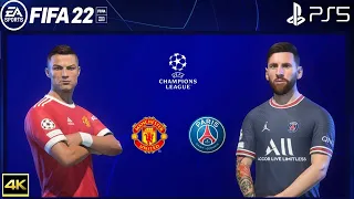 FIFA 22 PS5 | Manchester United Vs PSG | UEFA Champions League |  Gameplay