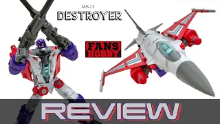 Fanshobby Destroyer Review - MB-23 Destroyer F-16 Transformers recensione non Buster Darkwings