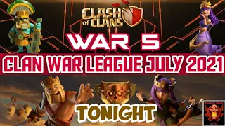 Clan War League July 2021 War 5 , Live attack Clash of Clans Tamil #SHAN