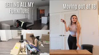 MOVING INTO MY NEW APARTMENT AT 18 | day 2