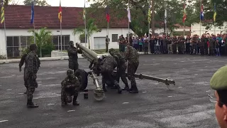 Tiro obuseiro 105mm Oto melara -  6ª volta a caserna 2017