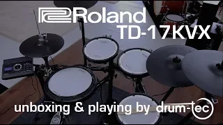 Roland TD-17 KVX electronic drums unboxing & playing by drum-tec
