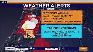 Weather forecast: Thunderstorms continue overnight for portions of Oregon