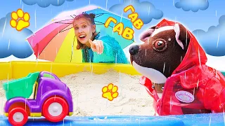 Машинка под дождём! Как мама - видео для детей про мягкие игрушки