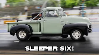 SLEEPER SIX! '50 CHEVY 3100 5 WINDOW P.U.! GEAR JAMMING! HIGH WINDING! GLORY DAYS! BYRON!