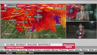 Heavy lightning in north Georgia as severe storms move in