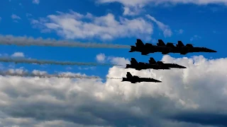 Blue Angels fly-by to Top Gun Anthem