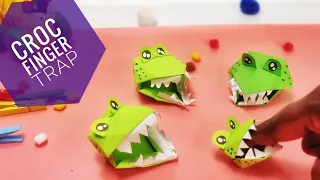 Amazing Origami FINGER TRAP | DIY Antistress Crocodile Trap |How to make Crocodile Trap out of Paper