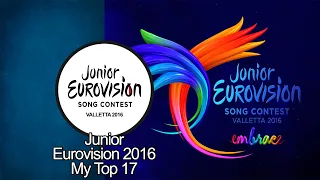 Junior Eurovision 2016 - My Top 17