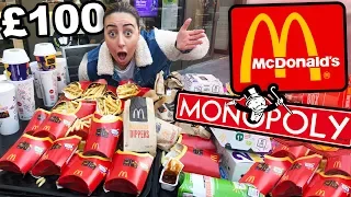 WE SPENT £100 on McDonald's MONOPOLY STICKERS to FIND THE £100,000 CASH PRIZE!! (JACKPOT CHALLENGE)