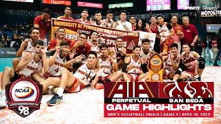 NCAA Season 98 MVB: Game Highlights - Perpetual vs San Beda | Finals Game 3