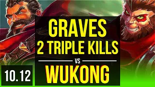 GRAVES vs WUKONG (JUNGLE) | 2 Triple Kills, KDA 16/0/7, Legendary | EUW Master | v10.12