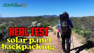 Hiking solar panel test